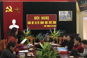 Hội nghị CBCCVC năm học 2017- 2018 - THCS Phú Thịnh - Kim Động - Hưng Yên